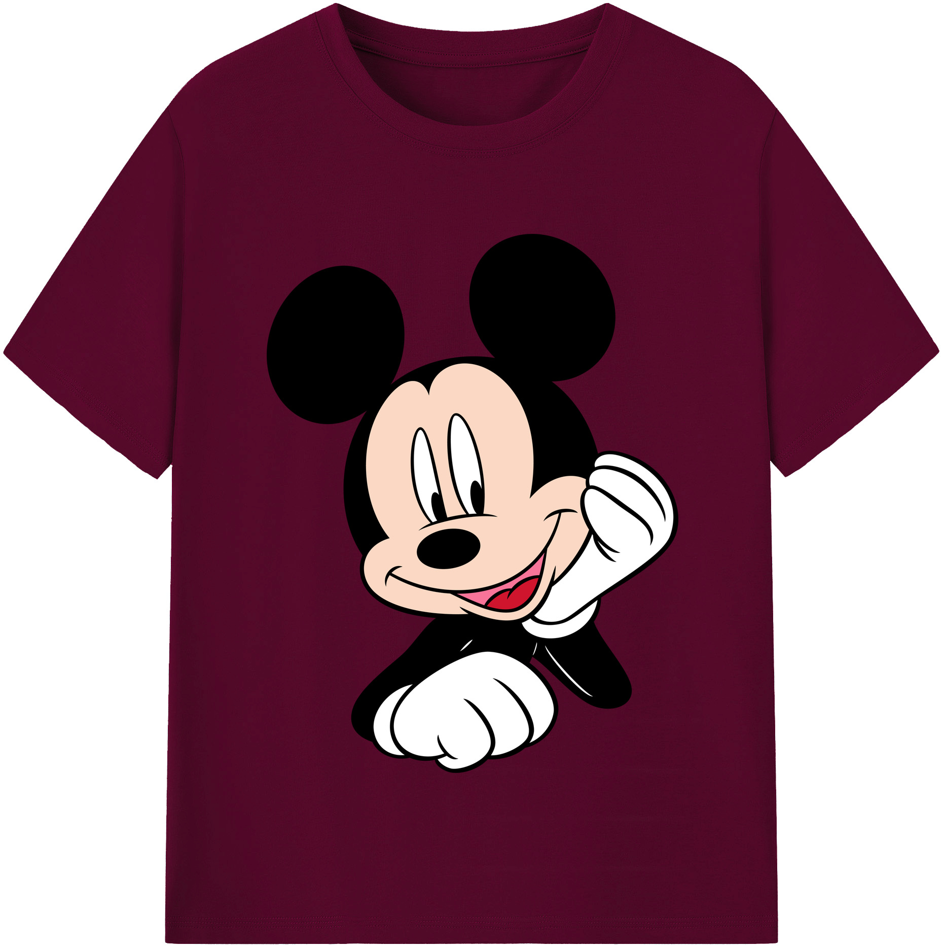 （画像用） ミッキーマウス Mickey Mouse レディースカジュアルプリントTシャツ（綿100％）